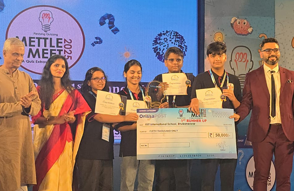 First runners up at Mettle Meet Quiz 2025 by Odisha Post