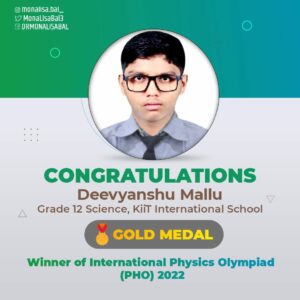 Gold Medal Winner of International Physics Olympiad (PHO) 2022 